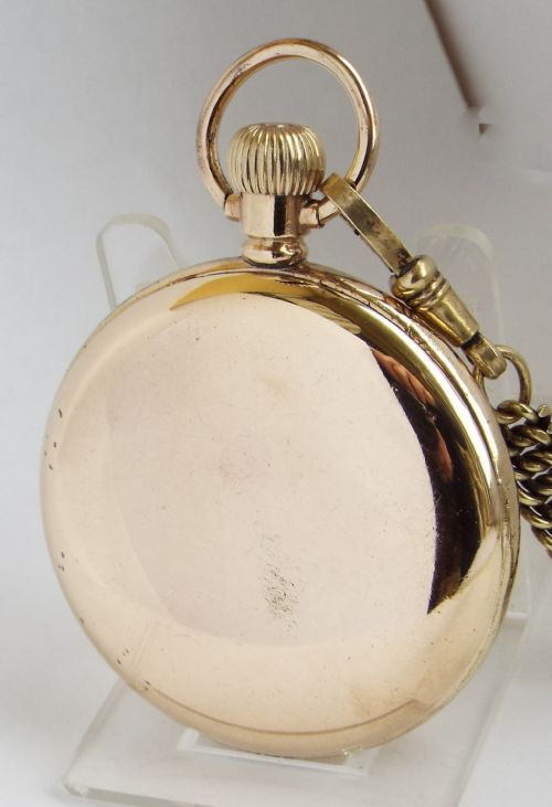 fig 2. Antique 1914 Waltham pocket watch & chain.