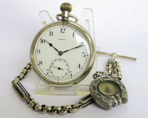 1920s Craven Pocket Watch and Chain.