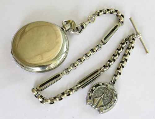 fig 1. 1920s Craven pocket watch and chain.