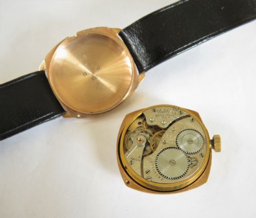 fig 2. Gents 1930s 9ct gold Waltham wrist watch