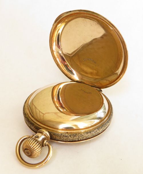 fig 1. Antique Hartford Watch Co full hunter pocket watch