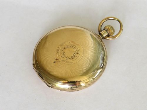 fig 1. Antique Waltham Ensign full hunter pocket watch.