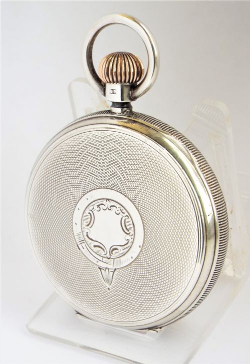 fig 1. An antique silver Omega pocket watch, c1902.