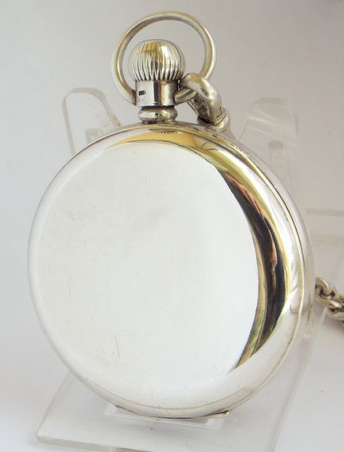 fig 2. 1934 silver Revue pocket watch for J W Benson.