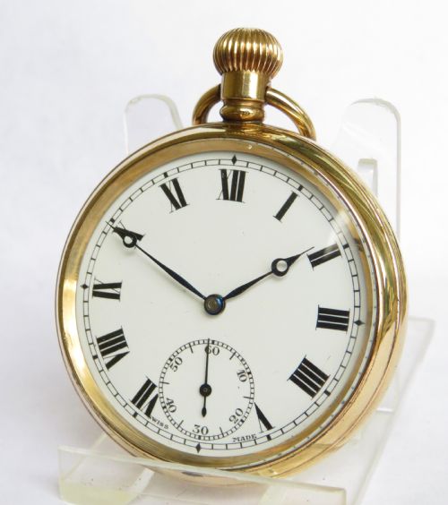 Antique 1920s Swiss Pocket Watch.