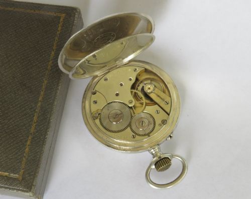 fig 2. Antique silver Longines pocket watch, 1908