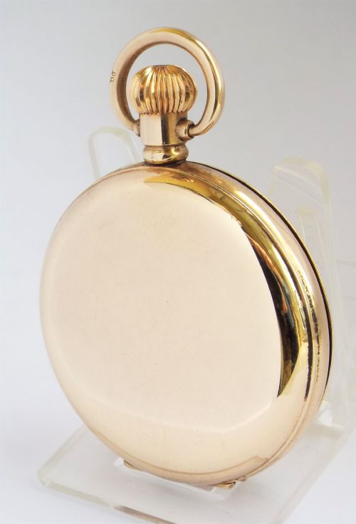 fig 1. Antique 1918 Elgin full hunter pocket watch.