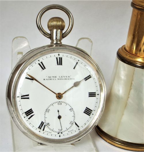 Antique 1918  Silver  Buren for H Samuel "Acme Lever" Pocket Watch.