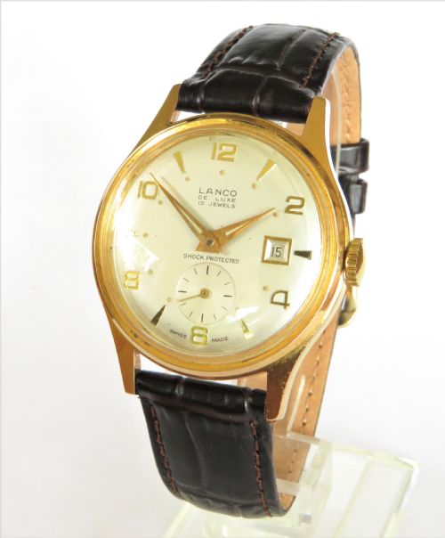 Gents Early 1960s Lanco De Luxe Wrist Watch