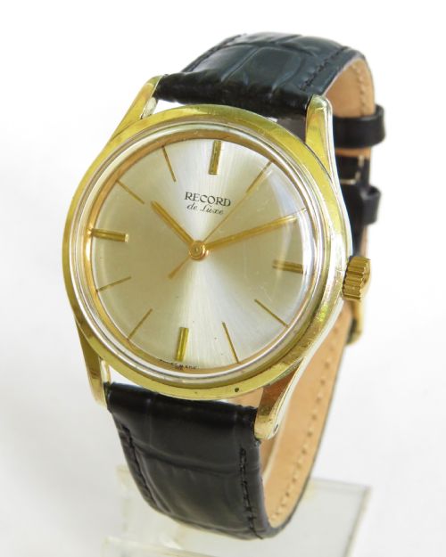 Gents 1950s Record De Luxe Wrist Watch