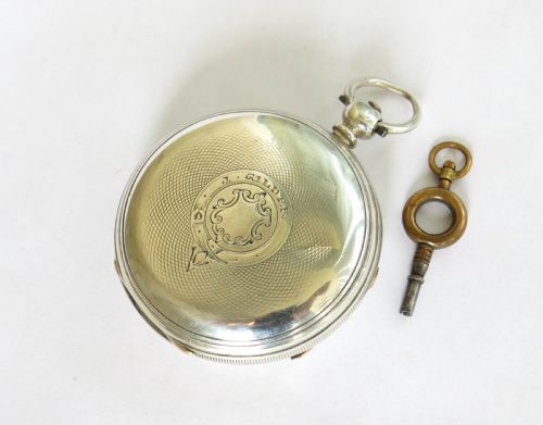 fig 2. Antique silver fusee pocket watch by Burdess of Coventry
