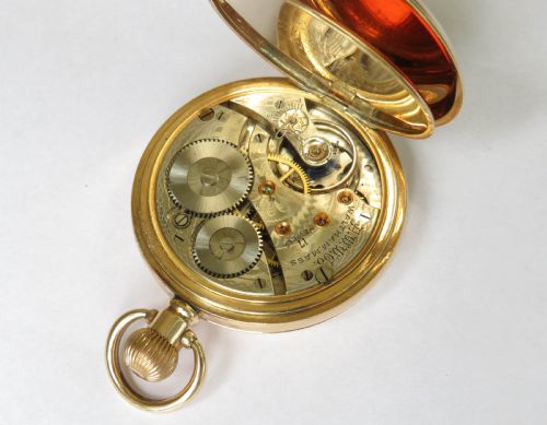 fig 2. High grade Waltham half hunter pocket watch