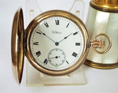 Antique 1908 Waltham Full Hunter Pocket Watch.
