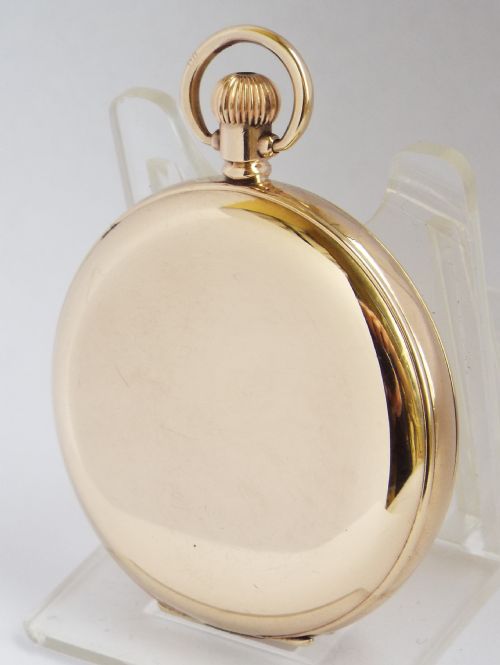 fig 1. Antique 1908 Waltham full hunter pocket watch.