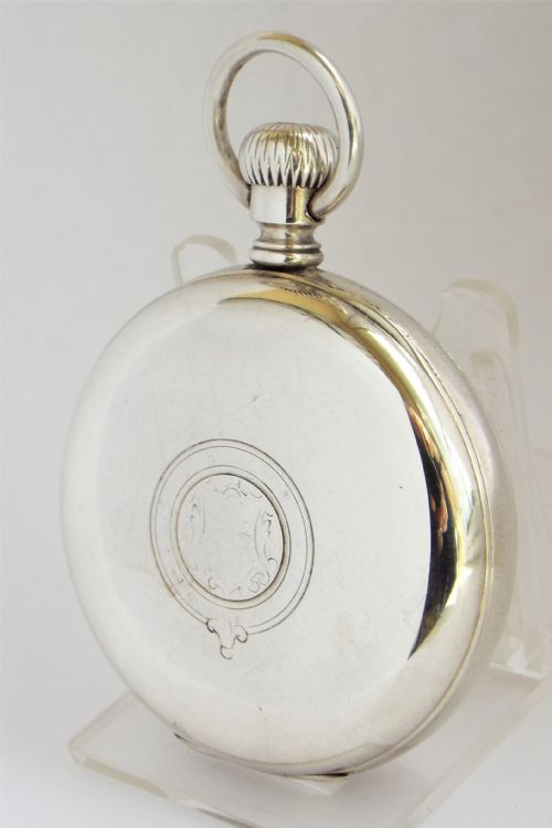 fig 1. Antique 1898 silver Waltham pocket watch.