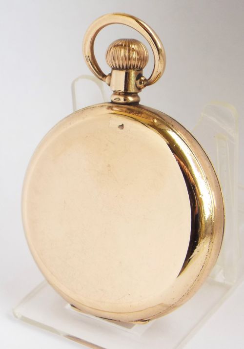 fig 1. Antique 1912 Waltham full hunter pocket watch.