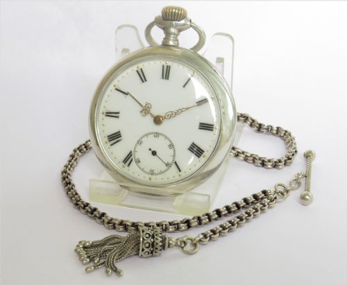 Silver La Heutte Pocket Watch by Goschler & Cie
