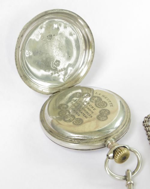 fig 2. Silver La Heutte pocket watch by Goschler & Cie