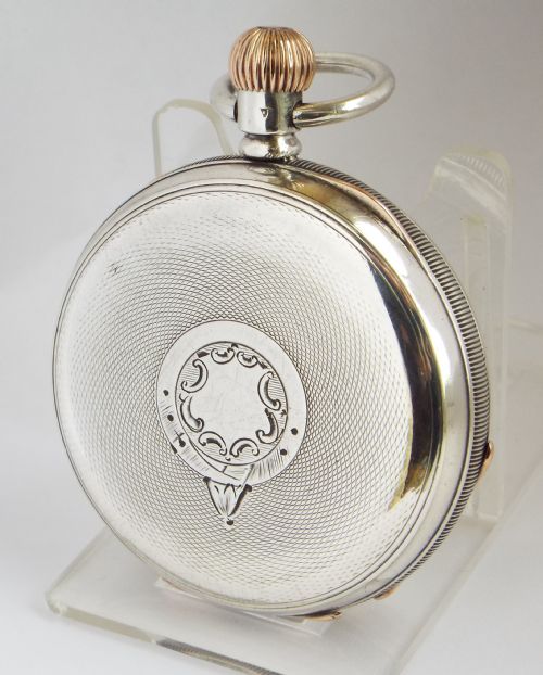fig 1. Antique silver Waltham pocket watch, 1892.