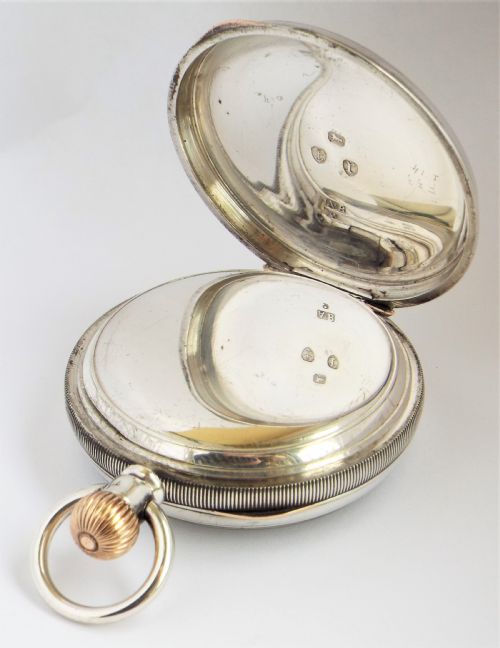 fig 2. Antique silver Waltham pocket watch, 1892.