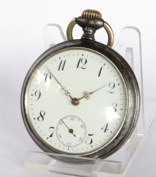 1920s Junghans Gun Metal Pocket Watch