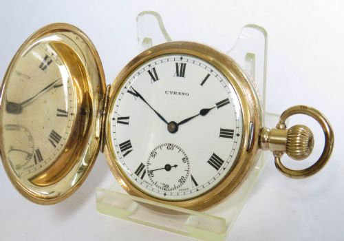 Antique Cyrano Full Hunter Pocket Watch