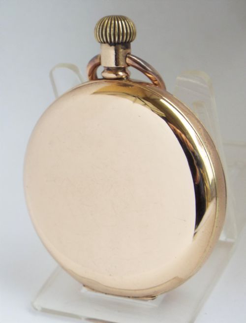 fig 1. Antique 1912 Waltham full hunter pocket watch.