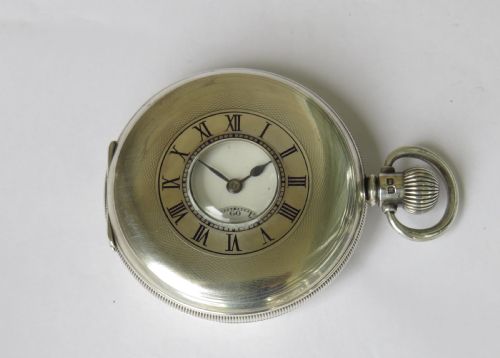 fig 1. Antique silver Stockmar half hunter pocket watch
