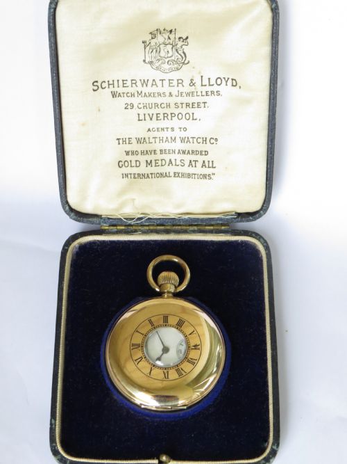1901 Waltham Half Hunter Pocket Watch for Schierwater & Lloyd