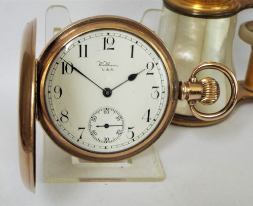Antique 1919 Waltham Full Hunter Pocket Watch.