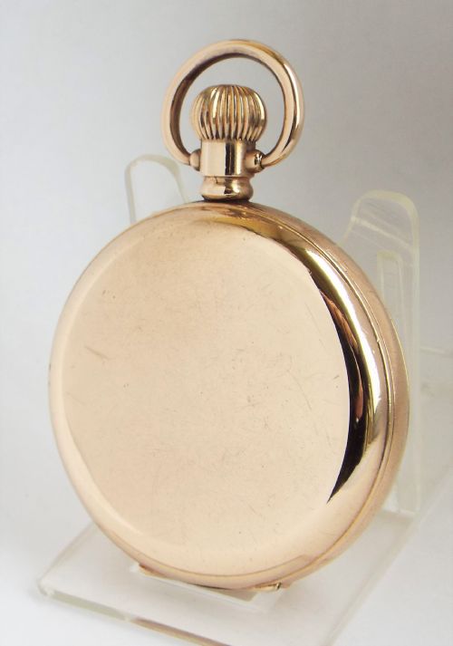 fig 1. Antique 1919 Waltham full hunter pocket watch.
