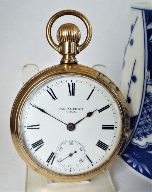 Large Antique Pan-america Pocket Watch.
