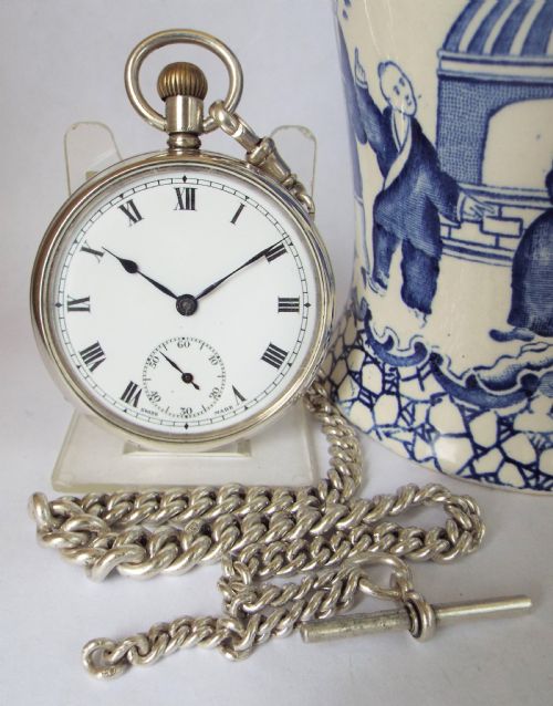 1933 Rands Lever Silver Pocket Watch from Rotherham & Sons .