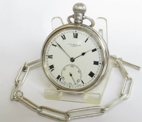 1930s silver tavannes Cyma pocket Watch for Benson