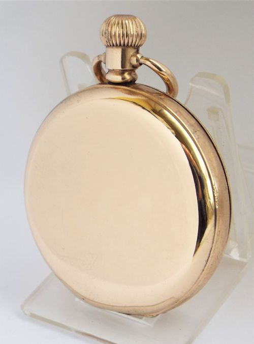 fig 2. Antique 1917 Waltham full hunter pocket watch.