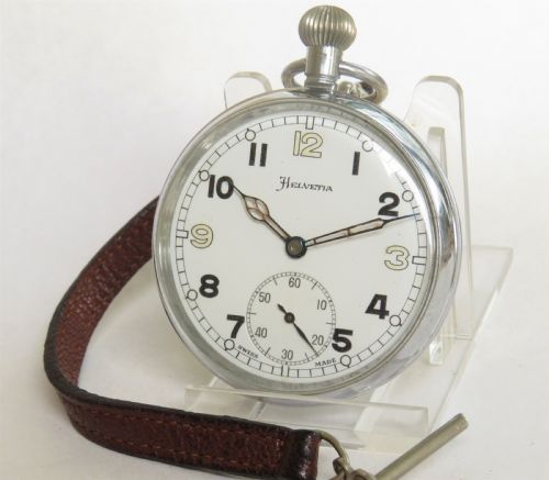 1940s Helvetia Military Pocket Watch