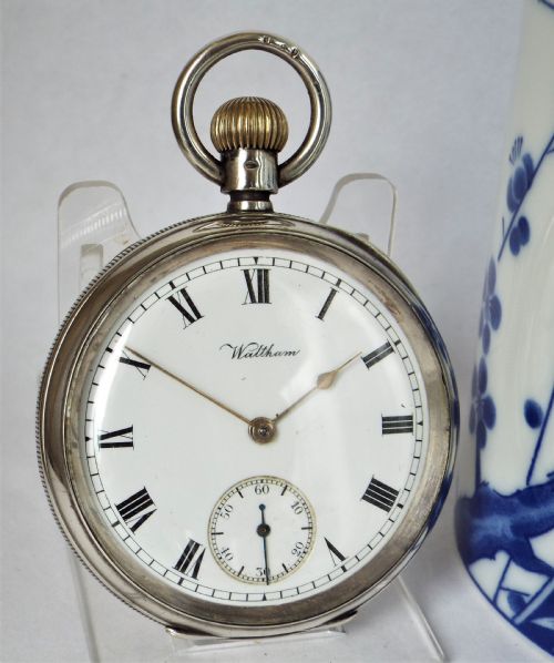 Antique Silver Waltham Pocket Watch, 1903.