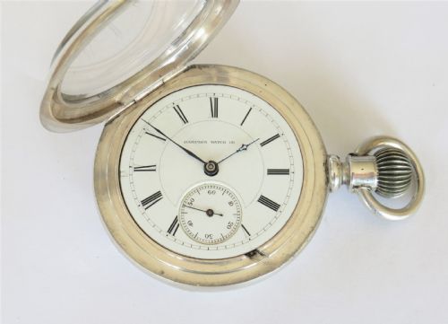 fig 1. Antique Hampden Lafayette pocket watch, 1881