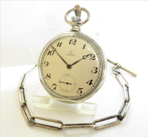 1930s Omega Pocket Watch and Chain