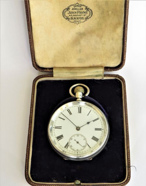 fig 2. Antique silver Waltham Riverside pocket watch, 1891