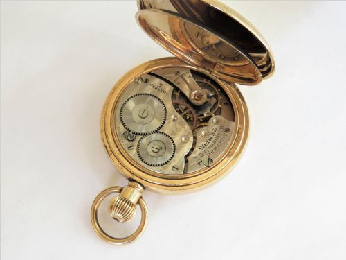 fig 1. 1917 Waltham full hunter pocket watch for Thomas Russell