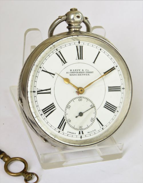 fig 1. Antique silver Buren pocket watch, 1907