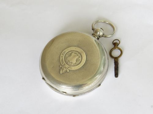 fig 2. Antique silver Buren pocket watch, 1907