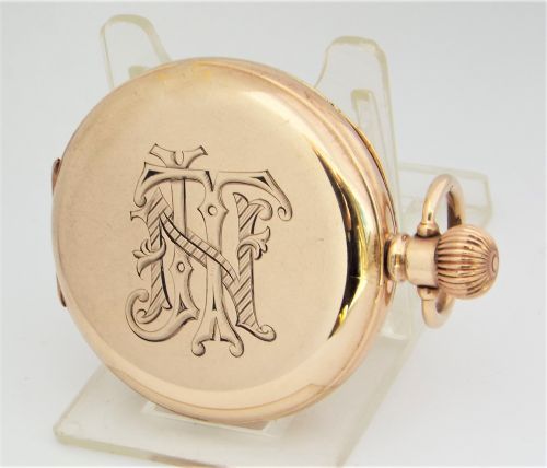 fig 1. 1930s Cyma full hunter pocket watch.