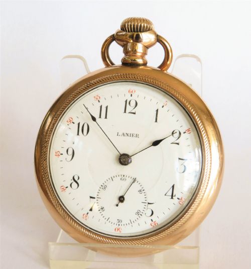 1920s Swiss Lanier Pocket Watch from Muller & Vaucher
