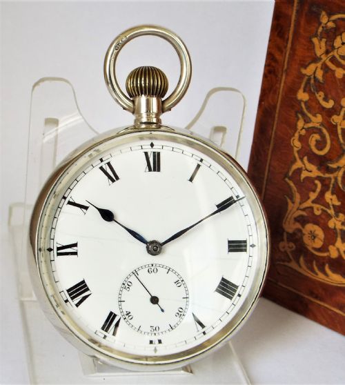 1918 Silver Swiss Pocket Watch Made for the English Market.