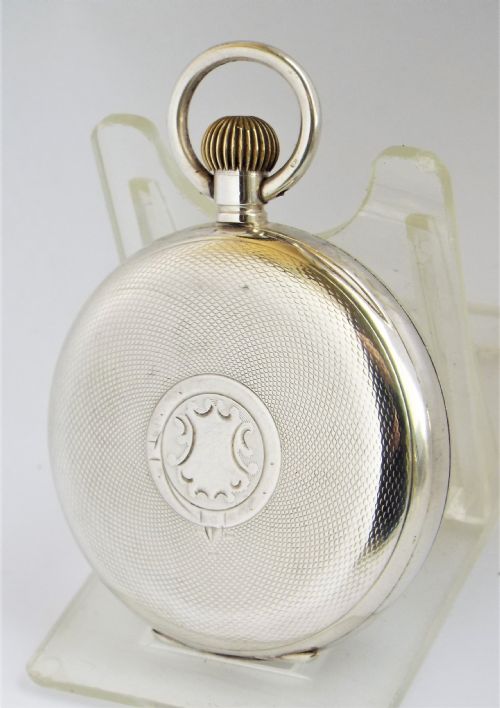 fig 1. 1918 silver Swiss pocket watch made for the English market.