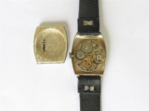 fig 2. Gents 1920s J W Benson silver wrist watch