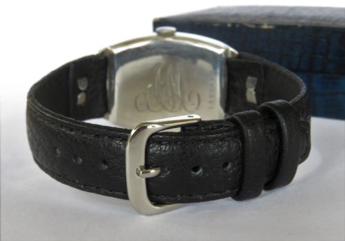 fig 4. Gents 1920s J W Benson silver wrist watch