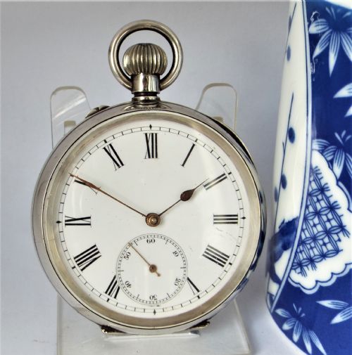 Antique Swiss Silver Pocket Watch.